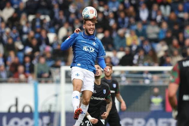Killian Corredor (SV Darmstadt 98,34) - 2. Fußball Bundesliga Saison 2025-2026 SV Darmstadt 98 vs 1. FC Magdeburg im Merck Stadion am Böllenfalltor in Darmstadt - Aktion,Fußball,Mann,Männer,Deutschland,19.10.2025