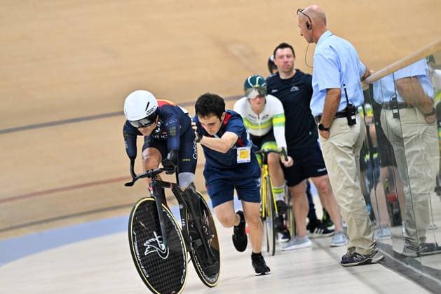 2025 UCI Para-Cycling Track World Championships Picture by Simon Wilkinson SWpix.com - 19 10 2025 - Cycling - 2025 UCI Para-Cycling Track World Championships - Rio Olympic Velodrome, Rio de Janeiro, Brazil - MC1 Sprint 200m Flying Start Qualifying - Ricardo Ten Argiles (Spain) Copyright: x xSWpix.comx(t axPhotographyxHubxLtd)xSimonxWilkinson SWpix.comx SWP-3030-10226