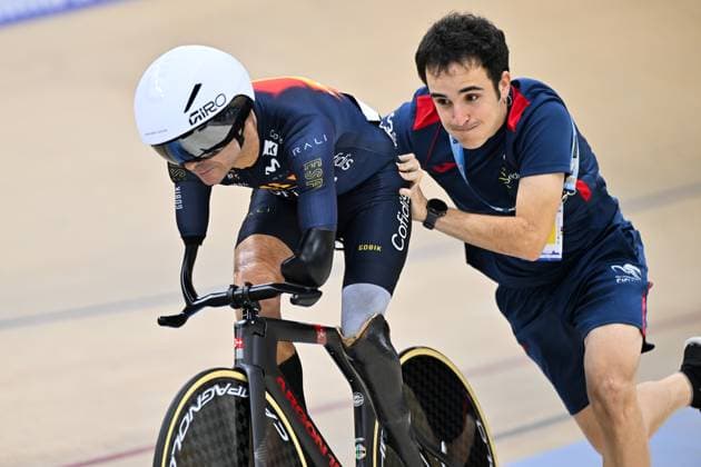 2025 UCI Para-Cycling Track World Championships Picture by Simon Wilkinson SWpix.com - 19 10 2025 - Cycling - 2025 UCI Para-Cycling Track World Championships - Rio Olympic Velodrome, Rio de Janeiro, Brazil - MC1 Sprint 200m Flying Start Qualifying - Ricardo Ten Argiles (Spain) Copyright: x xSWpix.comx(t axPhotographyxHubxLtd)xSimonxWilkinson SWpix.comx SWP-3030-10227