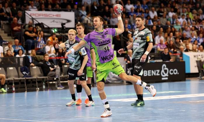 BAU 19.10.2025 Stuttgart Handball TVB Stuttgart vs. Füchse Berlin, Kai Häfner (TVB)