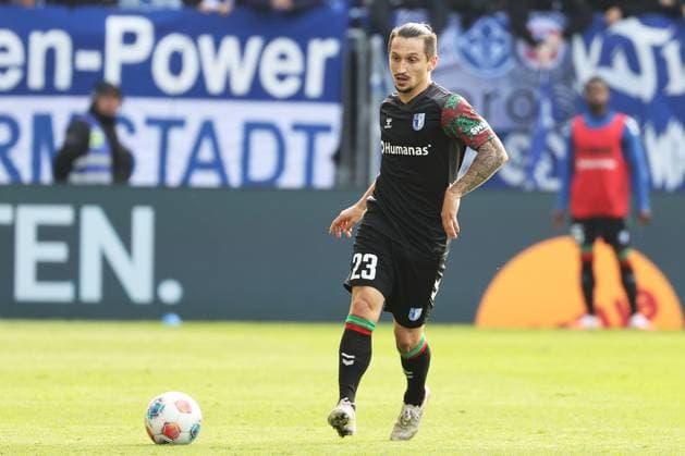 19.10.2025, xtvx, Fussball 2.Bundesliga, SV Darmstadt 98 - 1.FC Magdeburg v.l. Baris Atik (1. FC Magdeburg) Freisteller, runs with the ball (DFL DFB REGULATIONS PROHIBIT ANY USE OF PHOTOGRAPHS as IMAGE SEQUENCES and or QUASI-VIDEO) Darmstadt