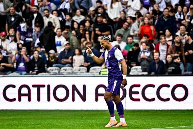 FOOTBALL : Toulouse vs Metz - 8eme Journee de Ligue 1 McDonald S - Toulouse - 19 10 2025 But et joie Frank Magri (tfc) Toulouse  Copyright: xThierryxBretonx
