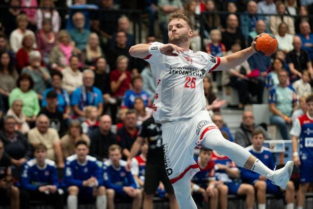 Marvin Mundus (TuS Ferndorf, 25) HBW Balingen Weilstetten vs. TuS Ferndorf, Handball, 2. Bundesliga, 8. Spieltag, Saison 2025 2026, 19.10.2025 Eibner-Pressefoto Andreas Ulmer HBW Balingen Weilstetten vs. TuS Ferndorf, Handball, 2. Bundesliga, 8. Spieltag, Saison 2025 2026, 19.10.2025 Balingen Copyright: xEibner-Pressefoto AndreasxUlmerx EP_AUR