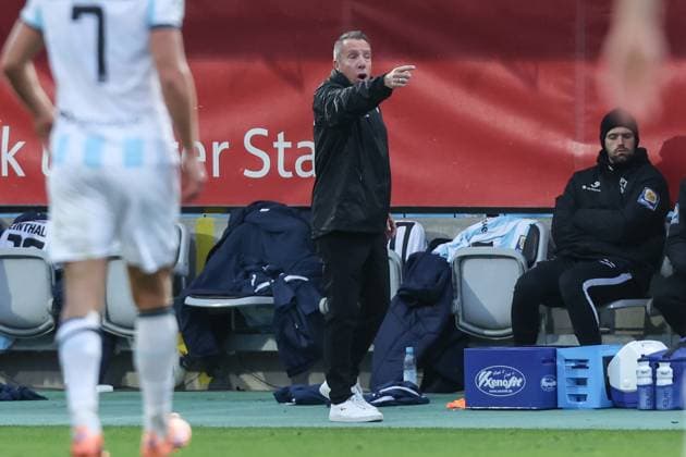 Fussball, 3.Liga Saison 2025 2026 11.Spieltag TSV 1860 München - MSV Duisburg 19.10.2025, Stadion an der Grünwalder Str. Markus Kauczinski (Trainer München) München Städt. Stadion an der Grünwalder Str. Bayern Deutschland
