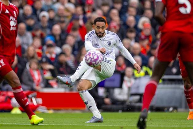 Football - FA Premier League - Liverpool FC v Manchester United, ManU FC LIVERPOOL, ENGLAND - Sunday, October 19, 2025: Manchester United s Bryan Mbeumo during the FA Premier League match between Liverpool FC and Manchester United FC at Anfield. (Photo by David Rawcliffe Propaganda) LIVERPOOL Anfield MERSEYSIDE ENGLAND  Copyright: xDavidxRawcliffex P2025-10-19-Liverpool_Man_Utd-41