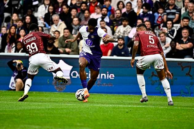 FOOTBALL : Toulouse vs Metz - 8eme Journee de Ligue 1 McDonald S - Toulouse - 19 10 2025 Dayann Methalie (tfc) Toulouse  Copyright: xThierryxBretonx