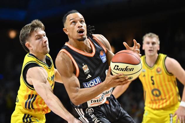 Bryce Brown (Ratiopharm Ulm, 2) GER, Alba Berlin gegen Ratiopharm Ulm, Basketball, BBL Pokal, Saison 2025 2026, Achtelfinale, 19.10.2025 GER, Alba Berlin gegen Ratiopharm Ulm, Basketball, BBL Pokal, Saison 2025 2026, Achtelfinale, 19.10.2025 Berlin Copyright: xEibner-Pressefoto RyanxSleimanx EP_RSN