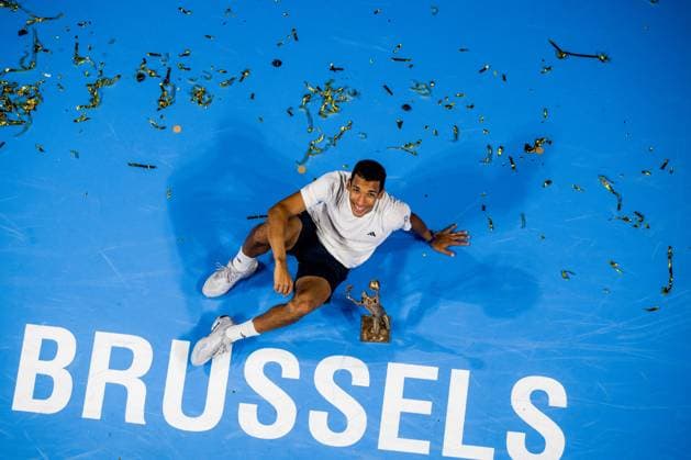 Canadian Felix Auger-Aliassime poses for the photographer after the European Open ATP, Tennis Herren tennis tournament in Brussels, on Sunday 19 October 2025. This year s edition of the tournament is taking place from 12 to 19 October 2025. JASPERxJACOBS  x137319846x