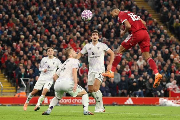Cody Gakpo of Liverpool heads towards goal. Liverpool v Manchester United, ManU Premier League, Football, Anfield, Liverpool, UK - 19 Oct 2025Liverpool Anfield United Kingdom EDITORIAL USE ONLY No use with unauthorised audio, video, data, fixture lists, club league logos or live services. Online in-match use limited to 120 images, no video emulation. No use in betting, games or single club league player publications. Copyright: xRyanxBrowne Shutterstockx 15548302dp
