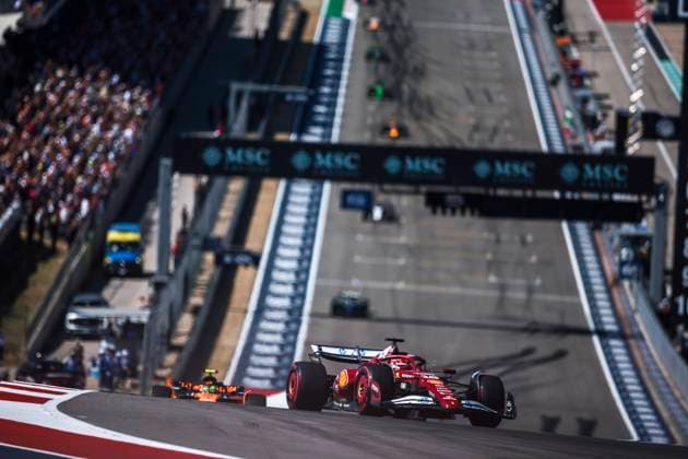 F1 - UNITED STATES GRAND PRIX 2025 16 LECLERC Charles (mco), Scuderia Ferrari SF-25, action during the 2025 Formula 1 United States Grand Prix, 19th round of the 2025 FIA Formula One World Championship, WM, Weltmeisterschaft from October 17 to 19, 2025 on the Circuit of the Americas, in Austin, Texas, United States of America - AustinUnited States  Copyright: xEricxAlonsox