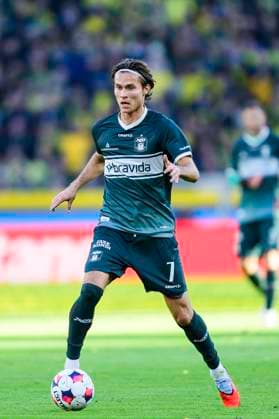 Broendby IF v Aarhus GF, 3F Superliga football, Broendby, Denmark Brondby, Denmark. 19th, October 2025. Markus Solbakken (7) of Aarhus GF seen during the 3F Superliga match between Broendby IF and of Aarhus GF at Brondby Stadion. Denmark, Brondby  Copyright: xGonzalesxPhoto DennisxJacobsenx