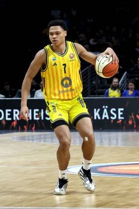 DEU, BBL-POkal, ALBA vs. Rathiofarm Ulm, 19.10.2025, Max-Schmeling-Halle, Berlin, DEU, BBL-POkal, ALBA vs. Rathiofarm Ulm, im Bild Jack Kayil( ALBA Berlin 7)