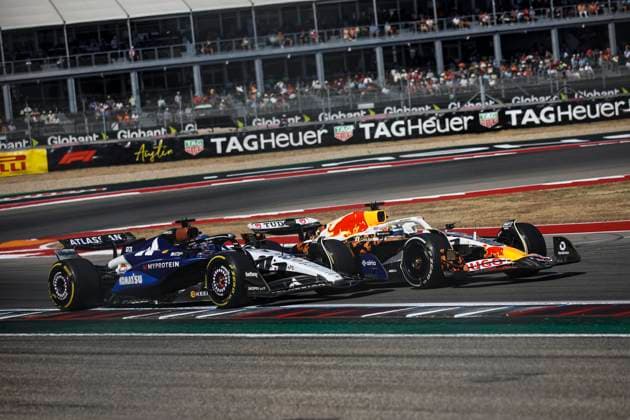 F1 - UNITED STATES GRAND PRIX 2025 23 ALBON Alexander (tha), Williams Racing FW47, action 06 HADJAR Isack (fra), Visa Cash App RB F1 Team VCARB02, action during the 2025 Formula 1 United States Grand Prix, 19th round of the 2025 FIA Formula One World Championship, WM, Weltmeisterschaft from October 17 to 19, 2025 on the Circuit of the Americas, in Austin, Texas, United States of America - AustinUnited States Copyright: xXavixBonillax