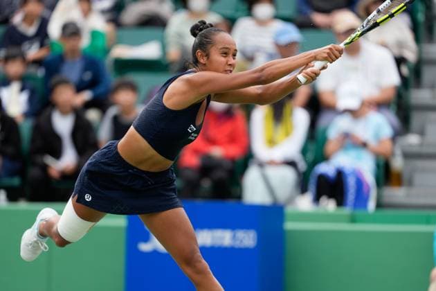 Leylah Fernandez (CAN), OCTOBER 19, 2025 - Tennis : Singles Final Match at Morita Tennis Center Utsubo during Kinoshita Group Japan Open Tennis Championships 2025 in Osaka, Japan. Noxthirdxpartyxsales  aflo_307436528