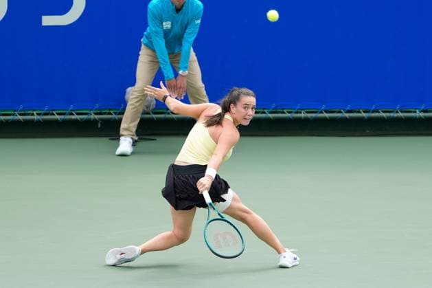 Tereza Valentova (CZE), OCTOBER 19, 2025 - Tennis : Singles Final Match at Morita Tennis Center Utsubo during Kinoshita Group Japan Open Tennis Championships 2025 in Osaka, Japan. Noxthirdxpartyxsales  aflo_307436708