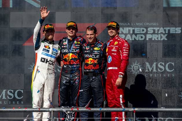 AUSTIN, TEXAS, UNITED STATES: Max Verstappen, racing for the Red Bull Racing team during the 2025 Formula 1 United States Grand Prix at the Circuit of the Americas in Austin, Texas, United States