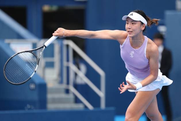 Xinyu WANG (CHN), OCTOBER 20, 2025 - Tennis : TORAY PAN PACIFIC OPEN TENNIS 2025 Singles Round 32 Match at Ariake Colosseum, Tokyo, Japan. Noxthirdxpartyxsales  aflo_307533184