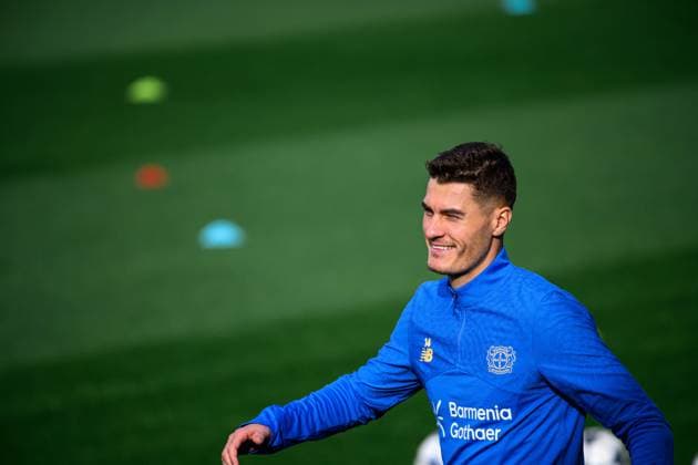 LEVERKUSEN, GERMANY - 20 OCTOBER, 2025: Patrik Schick - UEFA Champions League, Pre match practice FC Bayer 04 Leverkusen at BayArena.  Copyright: xVITALIIxKLIUIEVx