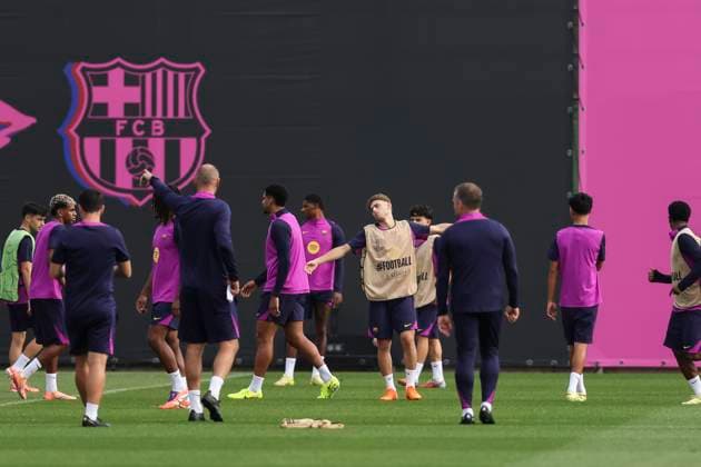 October 20, 2025, Sant Joan Despi, Barcelona, SPAIN: Fermin Lopez during the training day of FC Barcelona, Barca ahead UEFA Champions League 2025 26, football match against Olympiacos at Ciutat Esportiva Joan Gamper on October 20, 2025 in Sant Joan Despi, Barcelona, Spain. Sant Joan Despi SPAIN - ZUMAa181 20251020_zaa_a181_019 Copyright: xJavierxBorregox