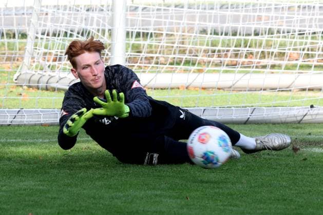 DEU, DFL, 2. FBL Hertha BSC, Training, 20.10.2025, Sportforum, Berlin, DEU, DFL, 2. FBL Hertha BSC, Training, im Bild Konstantin Heide (Hertha BSC Berlin 13) DFL - regulations prohibit any use of Photographs as image sequences and or quasi-video