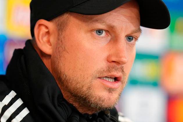 Denmark Champions League FC Copenhagen Head coach Jacob Neestrup during FC Copenhagen s press conference, PK, Pressekonferenz at Parken on Monday, October 20, 2025. FC Copenhagen will face the German team Borussia Dortmund in the Champions League at Parken on Tuesday. (Photo: Liselotte Sabroe Scanpix 2025) , Copenhagen Denmark Copyright: LiselottexSabroex spdk20251020-164532-L