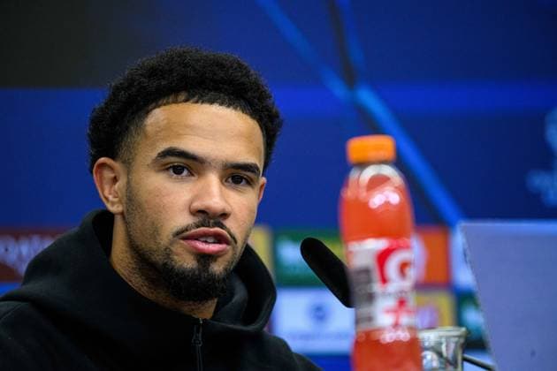 LEVERKUSEN, GERMANY - 20 OCTOBER, 2025: Warren Zaire-Emery - UEFA Champions League, MD-1, press conference, PK, Pressekonferenz at BayArena.  Copyright: xx