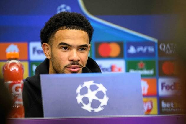LEVERKUSEN, GERMANY - 20 OCTOBER, 2025: Warren Zaire-Emery - UEFA Champions League, MD-1, press conference, PK, Pressekonferenz at BayArena.  Copyright: xx