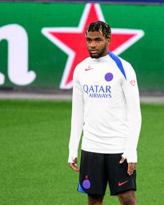 LEVERKUSEN, GERMANY - 20 OCTOBER, 2025: Ibrahim Mbaye - UEFA Champions League, MD-1, Practice PSG at BayArena.  Copyright: xx