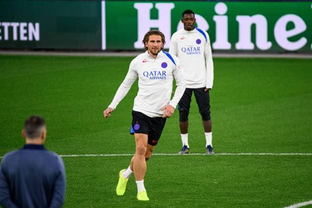 LEVERKUSEN, GERMANY - 20 OCTOBER, 2025: Illia Zabarnyi - UEFA Champions League, MD-1, Practice PSG at BayArena.  Copyright: xx