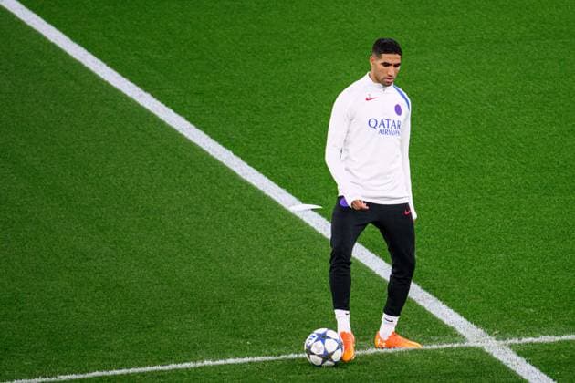 LEVERKUSEN, GERMANY - 20 OCTOBER, 2025: Achraf Hakimi - UEFA Champions League, MD-1, Practice PSG at BayArena.  Copyright: xx