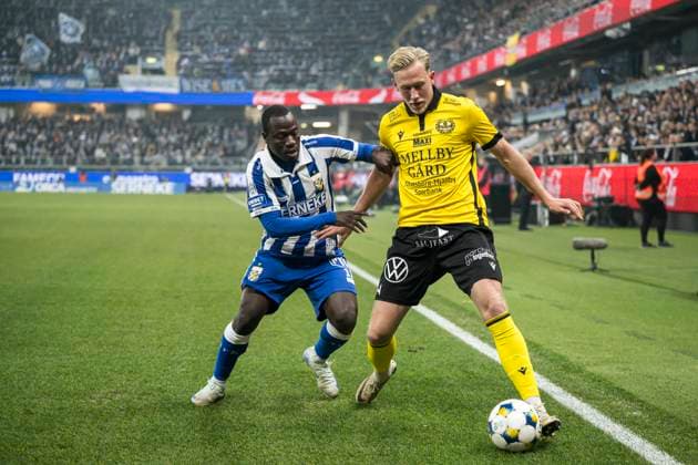 251020 Mjällbys Herman Johansson under fotbollsmatchen i Allsvenskan mellan IFK Göteborg och Mjällby den 20 oktober 2025 i Göteborg. Copyright: CARLxSANDIN BB251020CS012