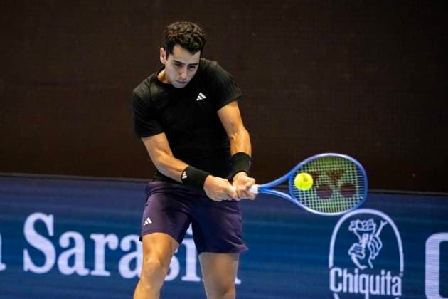 20th October 2025; St. Jakobshalle, Basel, Switzerland; 2025 ATP, Tennis Herren Swiss Indoor Tennis Day 2; Jaume Munar (ESP) in action against Remy Bertola (SUI) in the first round  DavidxEmm