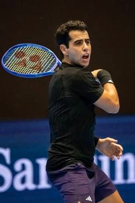 20th October 2025; St. Jakobshalle, Basel, Switzerland; 2025 ATP, Tennis Herren Swiss Indoor Tennis Day 2; Jaume Munar (ESP) in action against Remy Bertola (SUI) in the first round  DavidxEmm