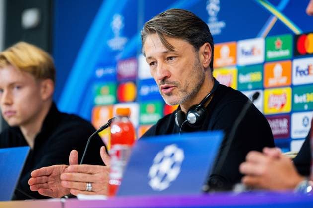 20.10.2025 - Fußball, 2025 2026, Champions League, Pressekonferenz vor FC Kopenhagen - Borussia Dortmund: (L-R) Daniel Svensson (Dortmund), Niko Kovac (Trainer - Dortmund)