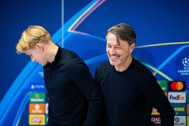 20.10.2025 - Fußball, 2025 2026, Champions League, Pressekonferenz vor FC Kopenhagen - Borussia Dortmund: (L-R) Daniel Svensson (Dortmund), Niko Kovac (Trainer - Dortmund)