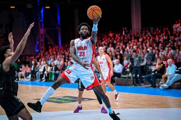 Barmer 2. Basketball Bundesliga ProA: Rheinstars Köln vs. Tigers Tübingen, 20.10.2025 Michael Jordan Miller (RheinStarsKöln 23), Barmer 2. Basketball Bundesliga ProA: Rheinstars Köln vs. Tigers Tübingen am 20.10.2025 in der Motorworld Köln in Koeln (Nordrhein-Westfalen) Copyright: xBEAUTIFULxSPORTS Mueller-Laschetx
