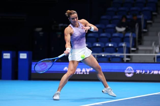 Maria Sakkari (GRE), OCTOBER 21, 2025 - Tennis : TORAY PAN PACIFIC OPEN TENNIS 2025 Singles Round 32 Match at Ariake Coliseum, Tokyo, Japan. Noxthirdxpartyxsales  aflo_307650999