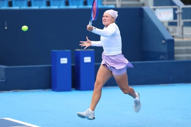 Diana Shnaider, OCTOBER 21, 2025 - Tennis : TORAY PAN PACIFIC OPEN TENNIS 2025 Singles Round 32 Match at Ariake Coliseum, Tokyo, Japan. Noxthirdxpartyxsales  aflo_307651003