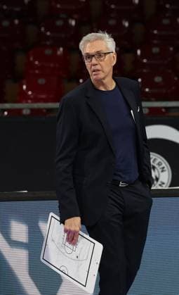 Gordon Herbert (FC Bayern Basketball, Cheftrainer), GER, FC Bayern Basketball vs. Basketball Loewen Braunschweig, Basketball, BBL Pokal, Achtelfinale, Saison 2025 2026, 20.10.2025, GER, FC Bayern Basketball vs. Basketball Loewen Braunschweig, Basketball, BBL Pokal, Achtelfinale, Saison 2025 2026, 20.10.2025 Muenchen Copyright: xEibner-Pressefoto JennixMaulx EP_JML
