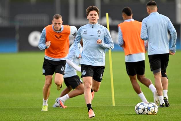 Bayern Munchen v Club Brugge - UEFA Champions League Media Activities 21 10 2025 WESTKAPELLE, BELGIUM - OCTOBER 21 : Tzolis Christos forward of Club Brugge pictured during a training session ahead of the UEFA Champions League 2025 26 League Phase MD3 match between Bayern Munchen and Club Brugge on October 21, 2025 in Westkapelle, Belgium, 21 10 2025 Westkapelle Belgium  Copyright: xNicoxVereeckenx