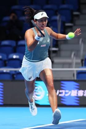 Moyuka Uchijima (JPN), OCTOBER 21, 2025 - Tennis : TORAY PAN PACIFIC OPEN TENNIS 2025 Singles Round 32 Match at Ariake Coliseum, Tokyo, Japan. Noxthirdxpartyxsales  aflo_307677011