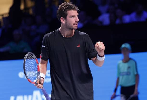TENNIS - ATP, Tennis Herren Erste Bank Open VIENNA,AUSTRIA,21.OCT.25 - TENNIS - ATP World Tour, Erste Bank Open. Image shows the rejoicing of Cameron Norrie (GBR).  GEPAxpictures xWalterxLuger