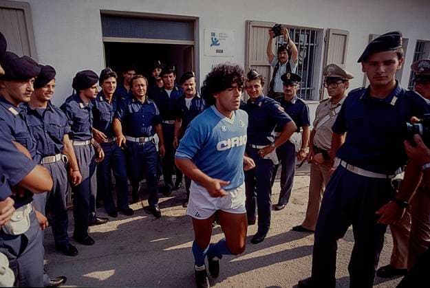 Diego Armando Maradona CASTEL del PIANO, ITALY - AUGUST 2: Diego Armando Maradona during the retreat of the Napoli, S.S.C on August 2, 1984 in Castel del Piano, Grosseto, Italy. Castel del Piano Tuscany Italy Copyright: xStefanoxMontesix