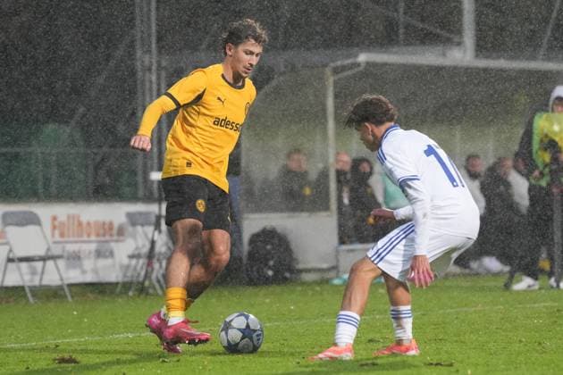 Mittwoch, 21.10.2025 Saison 2025 2026 3. Spieltag UEFA Youth League im Tingbjerg Idraetspark, Kopenhagen, Denmark. FC Kopenhagen U19 - BV Borussia Dortmund U19. Taycan Macid Etcibasi (BVB)