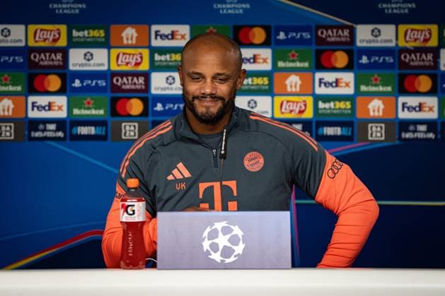 Fußball Champions League Pressekonferenz FC Bayern München am 21.10.2025 auf dem Trainingsgelände an der Säbener Straße in München Vincent Kompany ( Trainer Cheftrainer München ) Photo by FC Bayern München via REVIERFOTO