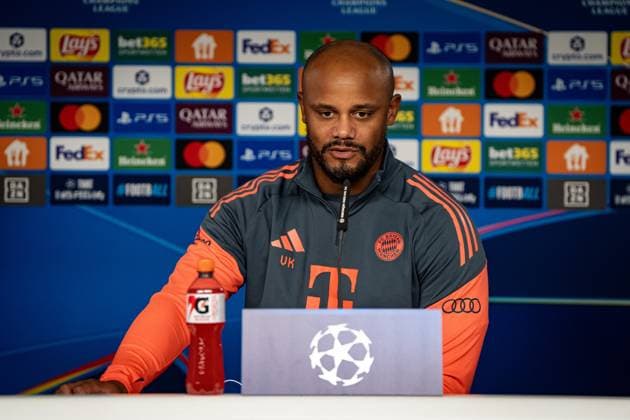 Fußball Champions League Pressekonferenz FC Bayern München am 21.10.2025 auf dem Trainingsgelände an der Säbener Straße in München Vincent Kompany ( Trainer Cheftrainer München ) Photo by FC Bayern München via REVIERFOTO