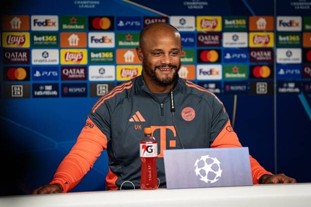 Fußball Champions League Pressekonferenz FC Bayern München am 21.10.2025 auf dem Trainingsgelände an der Säbener Straße in München Vincent Kompany ( Trainer Cheftrainer München ) Photo by FC Bayern München via REVIERFOTO