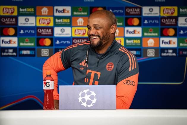 Fußball Champions League Pressekonferenz FC Bayern München am 21.10.2025 auf dem Trainingsgelände an der Säbener Straße in München Vincent Kompany ( Trainer Cheftrainer München ) Photo by FC Bayern München via REVIERFOTO