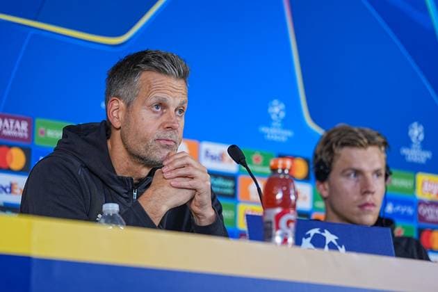 Ahead of Galatasaray and Bodo Glimt - UEFA Champions League ISTANBUL, TURKIYE - OCTOBER 21: Head Coach of Bodo Glimt Kjetil Knutsen (L) and Bodo Glimt player Jens Petter Hauge (R) attend a press conference, PK, Pressekonferenz at RAMS Park ahead of UEFA Champions League football match between Galatasaray and Bodo Glimt in Istanbul, Turkiye on October 21, 2025. Adem Kutucu Anadolu Istanbul Turkey. Editorial use only. Please get in touch for any other usage.  Copyright: x2025xAnadoluxAdemxKutucux