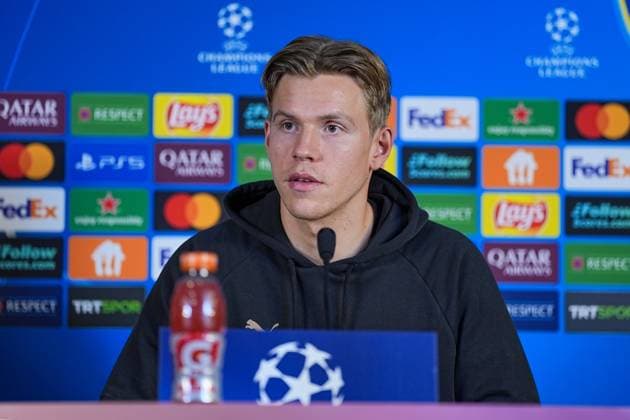 Ahead of Galatasaray and Bodo Glimt - UEFA Champions League ISTANBUL, TURKIYE - OCTOBER 21: Bodo Glimt player Jens Petter Hauge attends a press conference, PK, Pressekonferenz at RAMS Park ahead of UEFA Champions League football match between Galatasaray and Bodo Glimt in Istanbul, Turkiye on October 21, 2025. Adem Kutucu Anadolu Istanbul Turkey. Editorial use only. Please get in touch for any other usage.  Copyright: x2025xAnadoluxAdemxKutucux